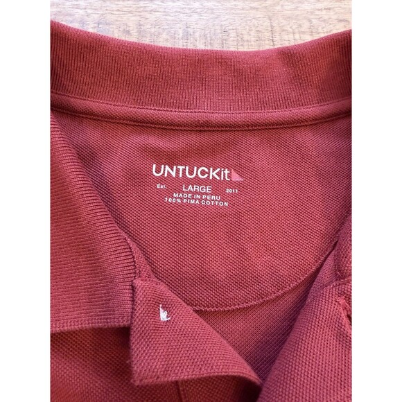 UNTUCKit Polo Shirt Men's Large 100% Cotton Gondola Style - Picture 3 of 9